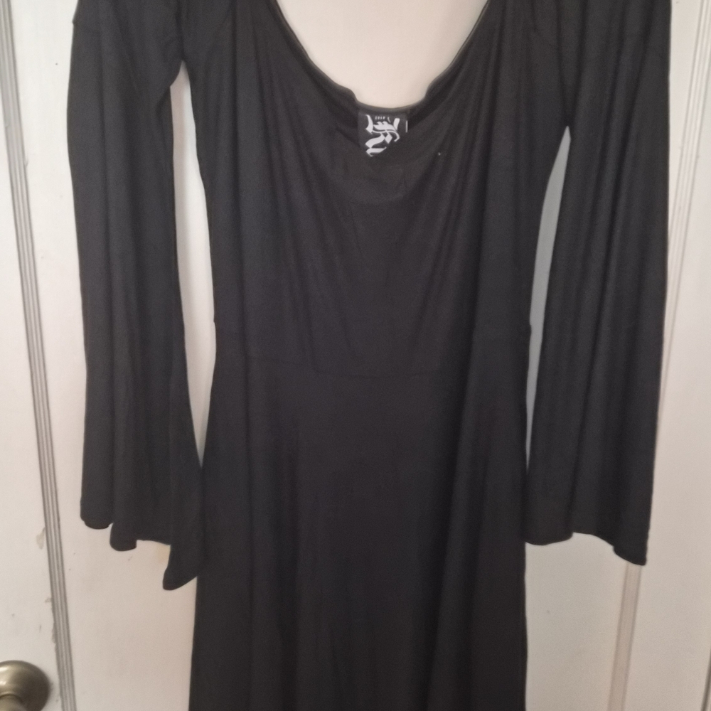 Killstar Black Off Shoulder Flare Dress